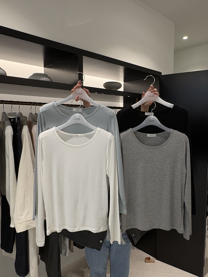 CREAM-P東大門直郵女裝新款26春夏時尚熱賣休閑推薦長袖T恤CREAM-P長袖T恤