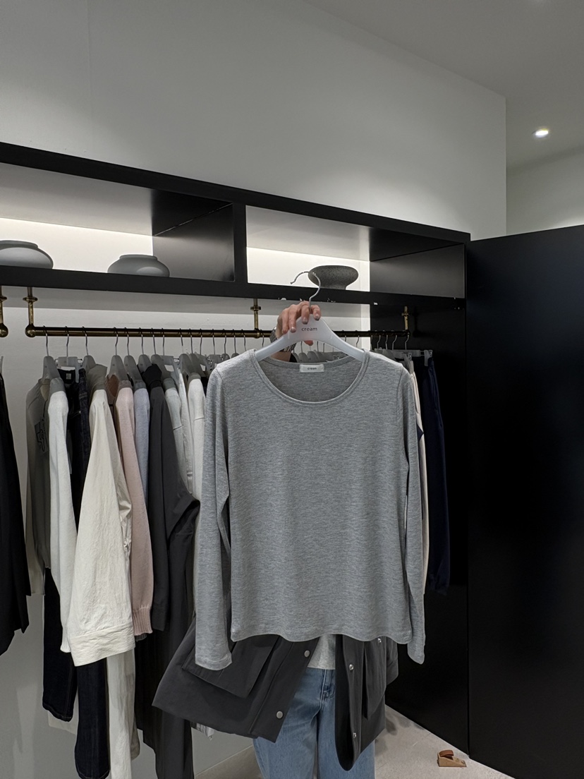 CREAM-P東大門直郵女裝新款26春夏時尚熱賣休閑推薦長袖T恤CREAM-P長袖T恤圖色3