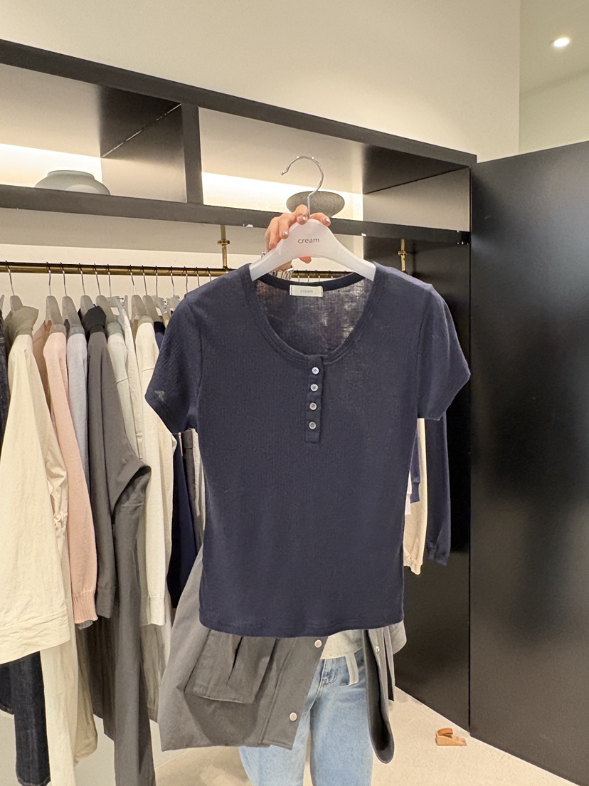 CREAM-P韓國直郵女裝新品熱賣推薦休閑職業26春夏時尚T恤CREAM-PT恤圖色3