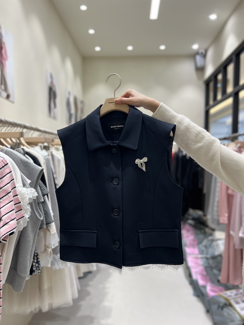 MARIE MARIE韓國直郵女裝新款時尚休閑職業熱賣人氣馬甲MARIE MARIE馬甲圖色2