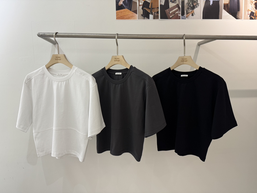 WEAUE SELVAGE韓國直郵女士新品推薦職業時尚熱賣真品T恤Weave SelvageT恤