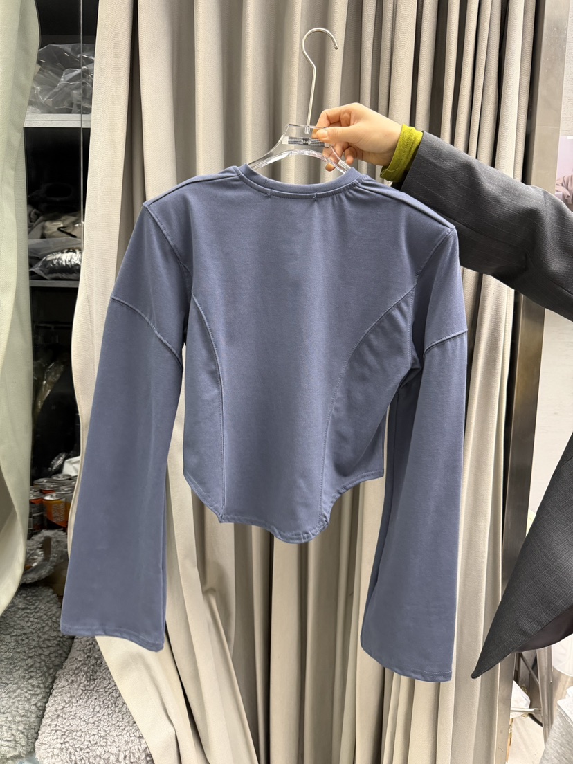 UOOV東大門實拍女士新款休閑26春夏人氣時尚真品職業長袖T恤UOOV長袖T恤