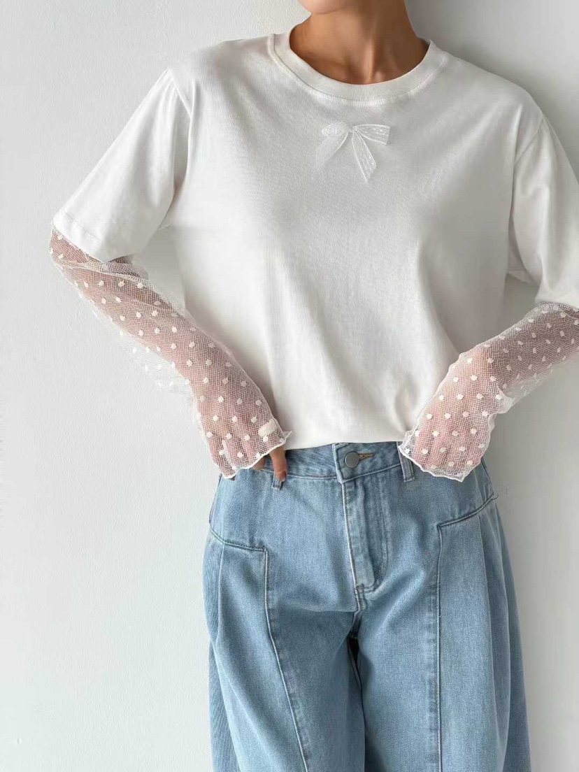 MARIE MARIE韓國代購女士新款熱賣休閑人氣長袖T恤假兩件MARIE MARIE長袖T恤