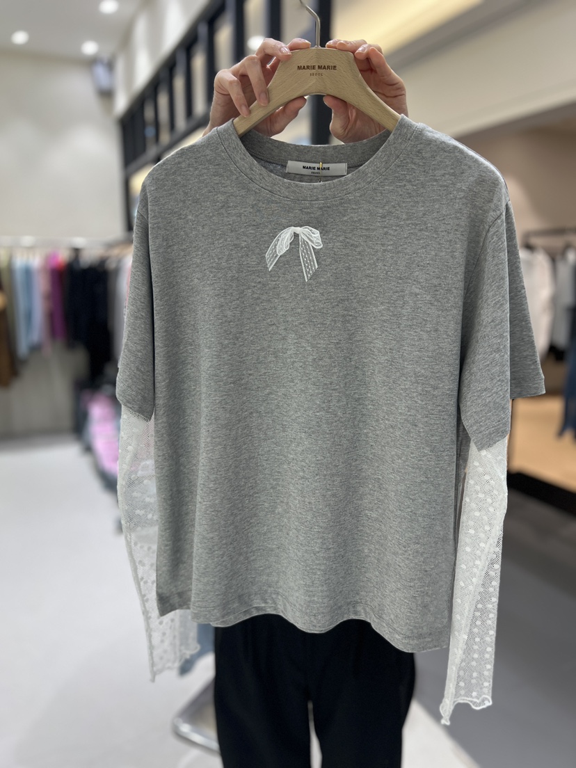 MARIE MARIE韓國代購女士新款熱賣休閑人氣長袖T恤假兩件MARIE MARIE長袖T恤圖色3
