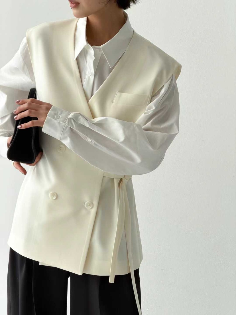 MARIE MARIE東大門實拍女裝新品推薦職業人氣26春夏馬甲腰帶MARIE MARIE馬甲