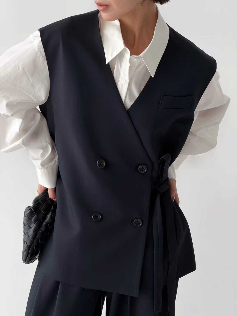 MARIE MARIE東大門實拍女裝新品推薦職業人氣26春夏馬甲腰帶MARIE MARIE馬甲