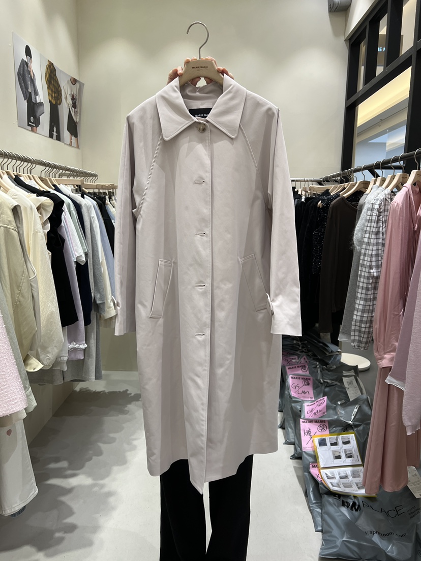 MARIE MARIE東大門實拍女裝新款時尚推薦熱賣真品長款風衣MARIE MARIE長款風衣圖色1