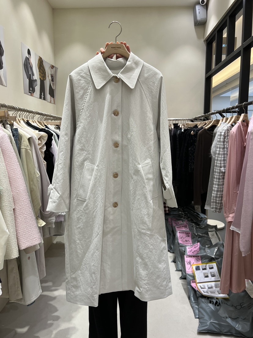 MARIE MARIE東大門實拍女裝新款時尚推薦熱賣真品長款風衣MARIE MARIE長款風衣圖色2