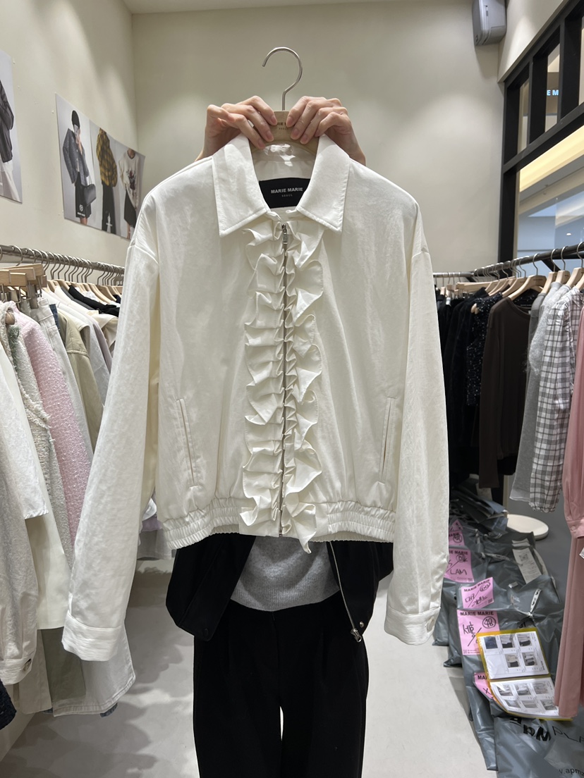 MARIE MARIE東大門直郵女士新品26春夏熱賣人氣夾克荷葉邊MARIE MARIE夾克圖色1