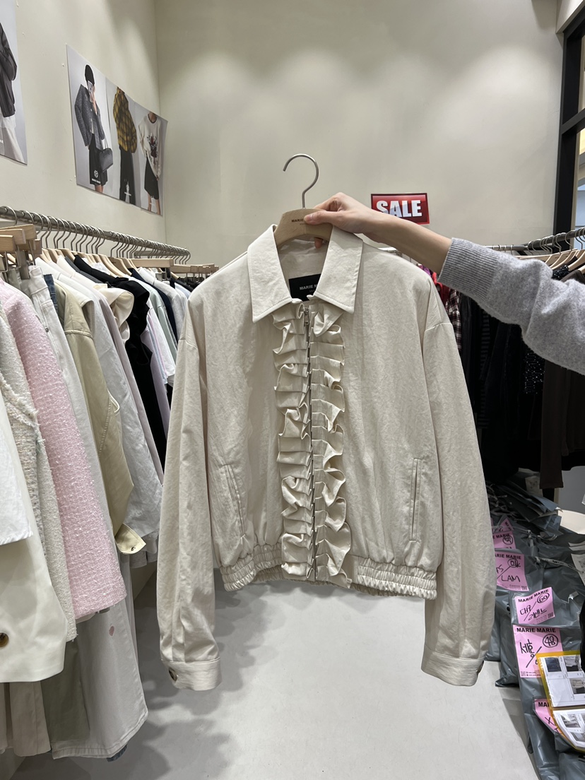 MARIE MARIE東大門直郵女士新品26春夏熱賣人氣夾克荷葉邊MARIE MARIE夾克圖色2