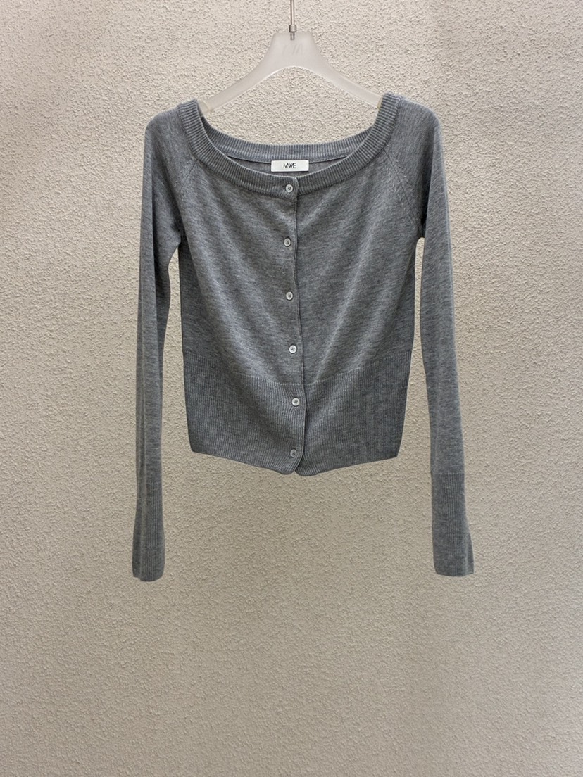 MWE東大門實拍女士新款26春夏時尚熱賣休閑真品針織衫露肩MWE針織衫圖色1