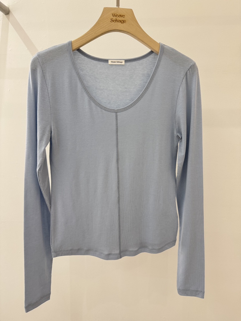 WEAUE SELVAGE東大門代購女士新款熱賣休閑真品人氣長袖T恤Weave Selvage長袖T恤圖色3