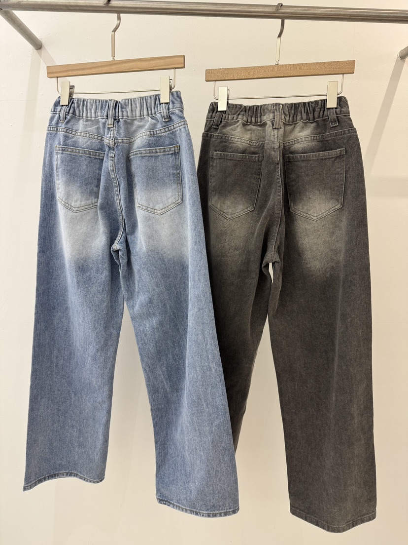 WEAUE SELVAGE東大門實拍女裝新款熱賣26春夏牛仔褲直筒牛仔Weave Selvage牛仔褲