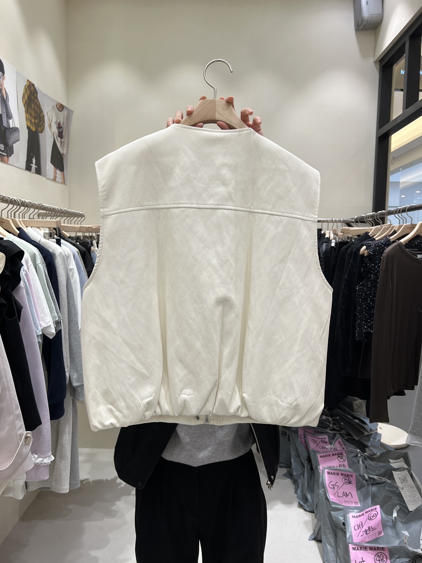 MARIE MARIE東大門代購女裝新品26春夏休閑馬甲軟皮革柔軟MARIE MARIE馬甲