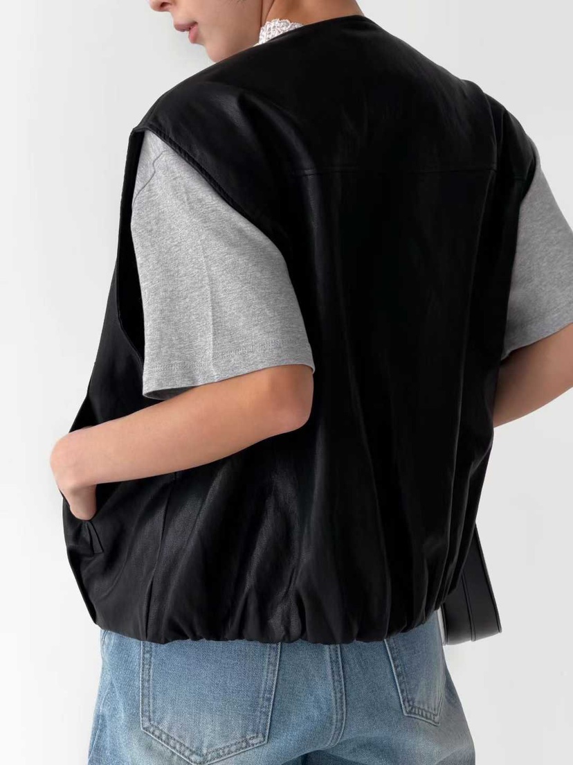 MARIE MARIE東大門代購女裝新品26春夏休閑馬甲軟皮革柔軟MARIE MARIE馬甲