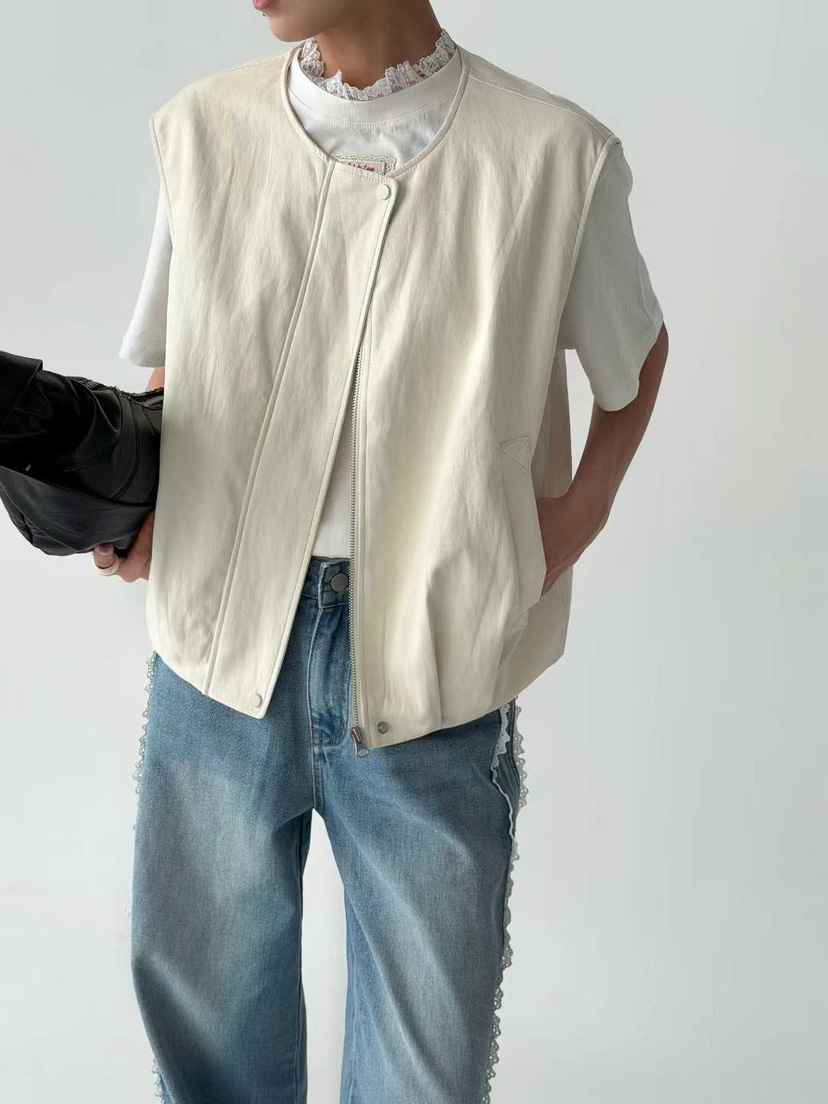 MARIE MARIE東大門代購女裝新品26春夏休閑馬甲軟皮革柔軟MARIE MARIE馬甲