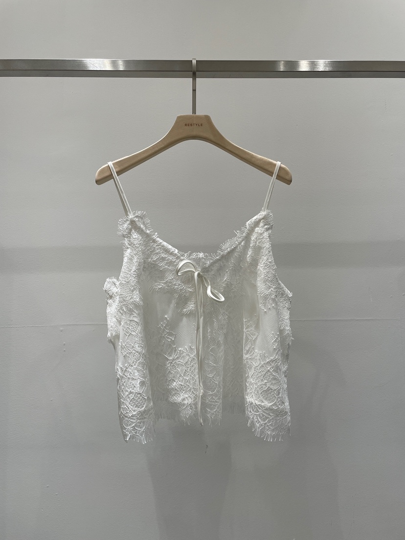RE STYLE-Q韓國直郵女士新品職業休閑人氣吊帶背心蕾絲RE STYLE吊帶/背心圖色1