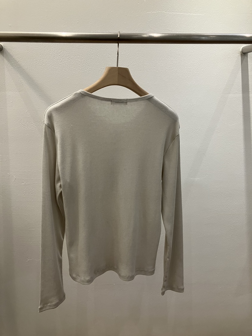 FL LANEL東大門直郵女士新品真品時尚休閑長袖T恤紐扣羅紋FL LANEL長袖T恤