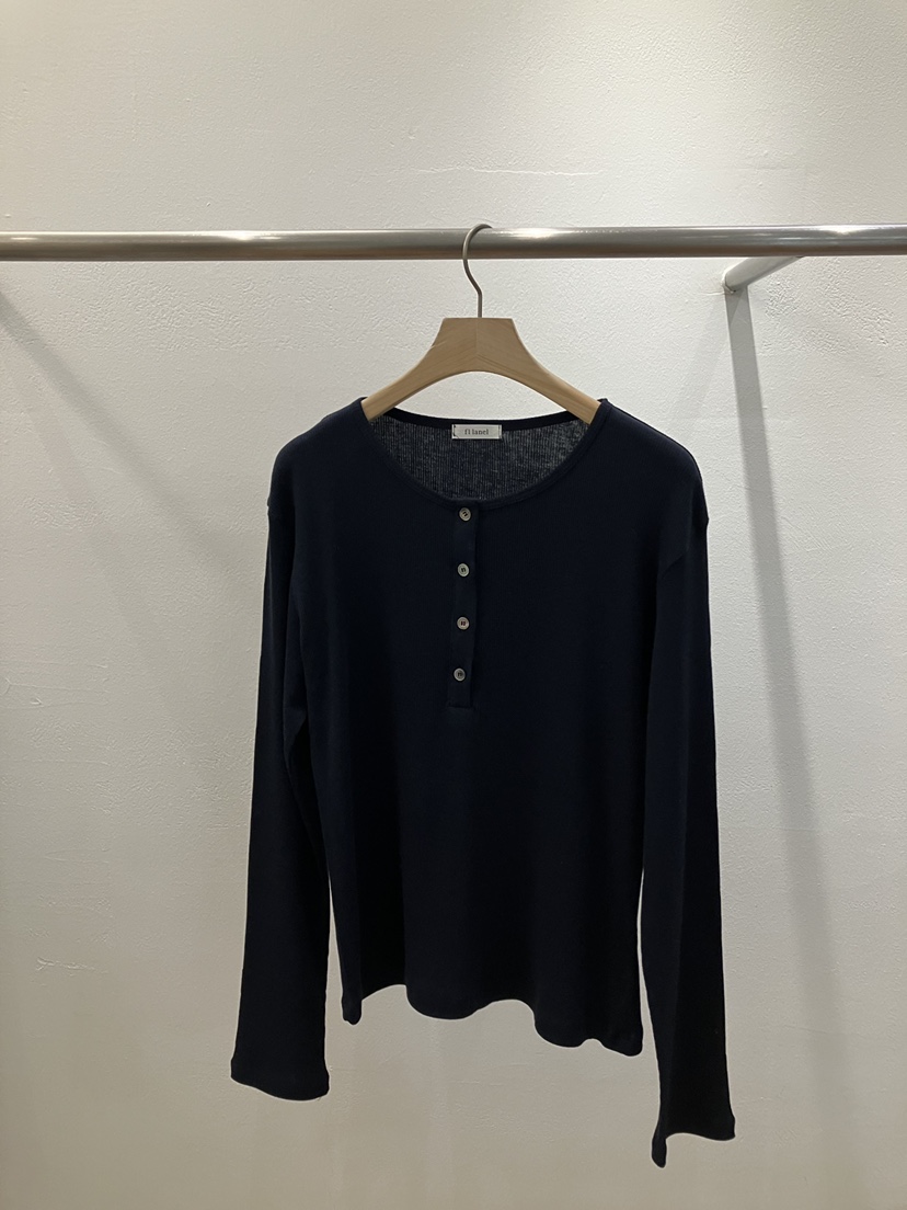 FL LANEL東大門直郵女士新品真品時尚休閑長袖T恤紐扣羅紋FL LANEL長袖T恤圖色3