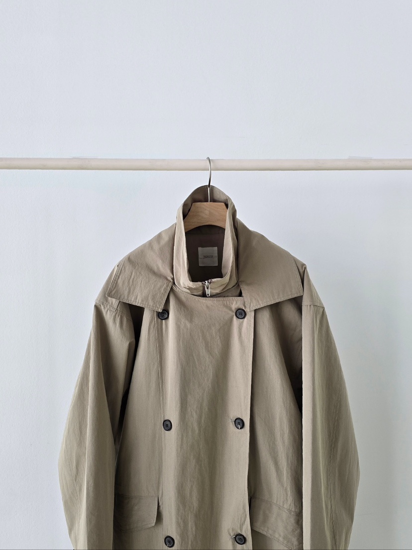 J SHOP韓國代購女裝新品人氣26春夏推薦時尚休閑長款風衣J_SHOP長款風衣