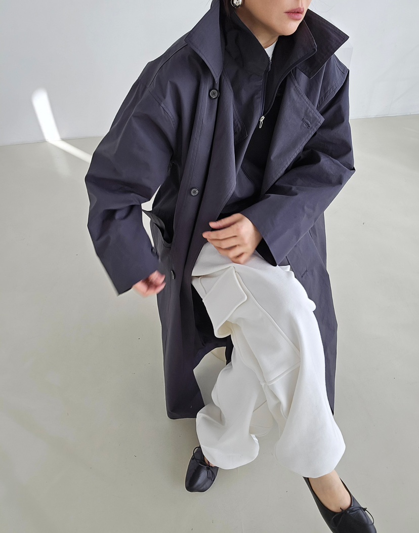 J SHOP韓國代購女裝新品人氣26春夏推薦時尚休閑長款風衣J_SHOP長款風衣