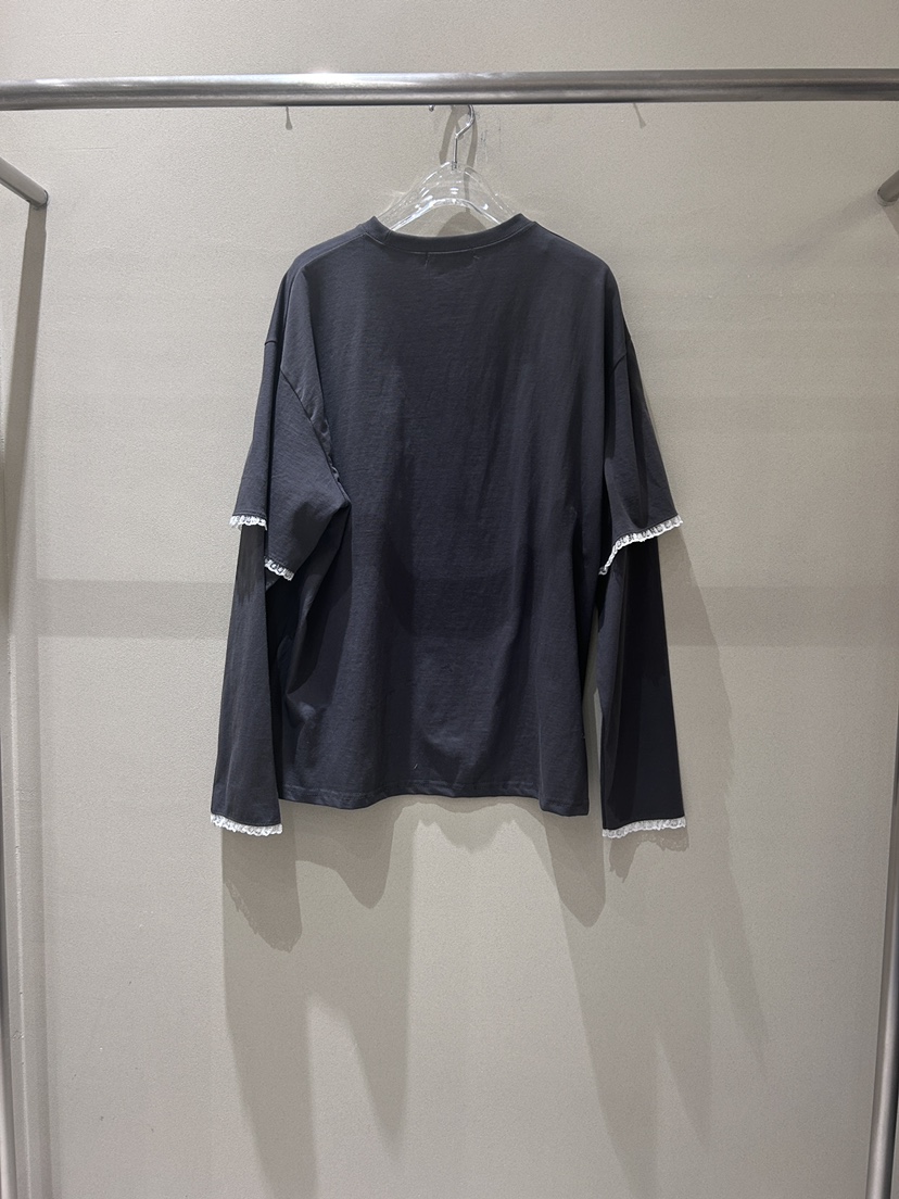 LATTE-P東大門實拍女裝新款時尚職業熱賣推薦長袖T恤假兩件LATTE-P長袖T恤