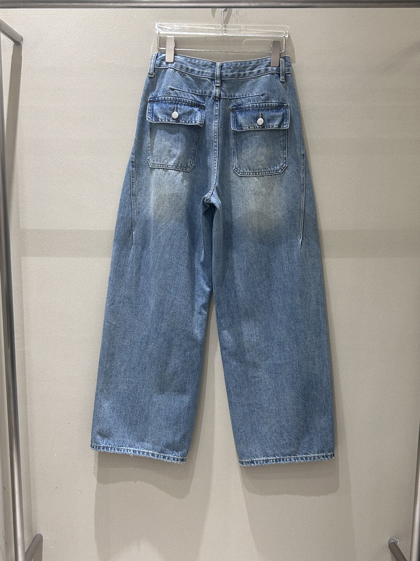 LATTE-P韓國直郵女士新品真品26春夏職業人氣牛仔褲口袋LATTE-P牛仔褲