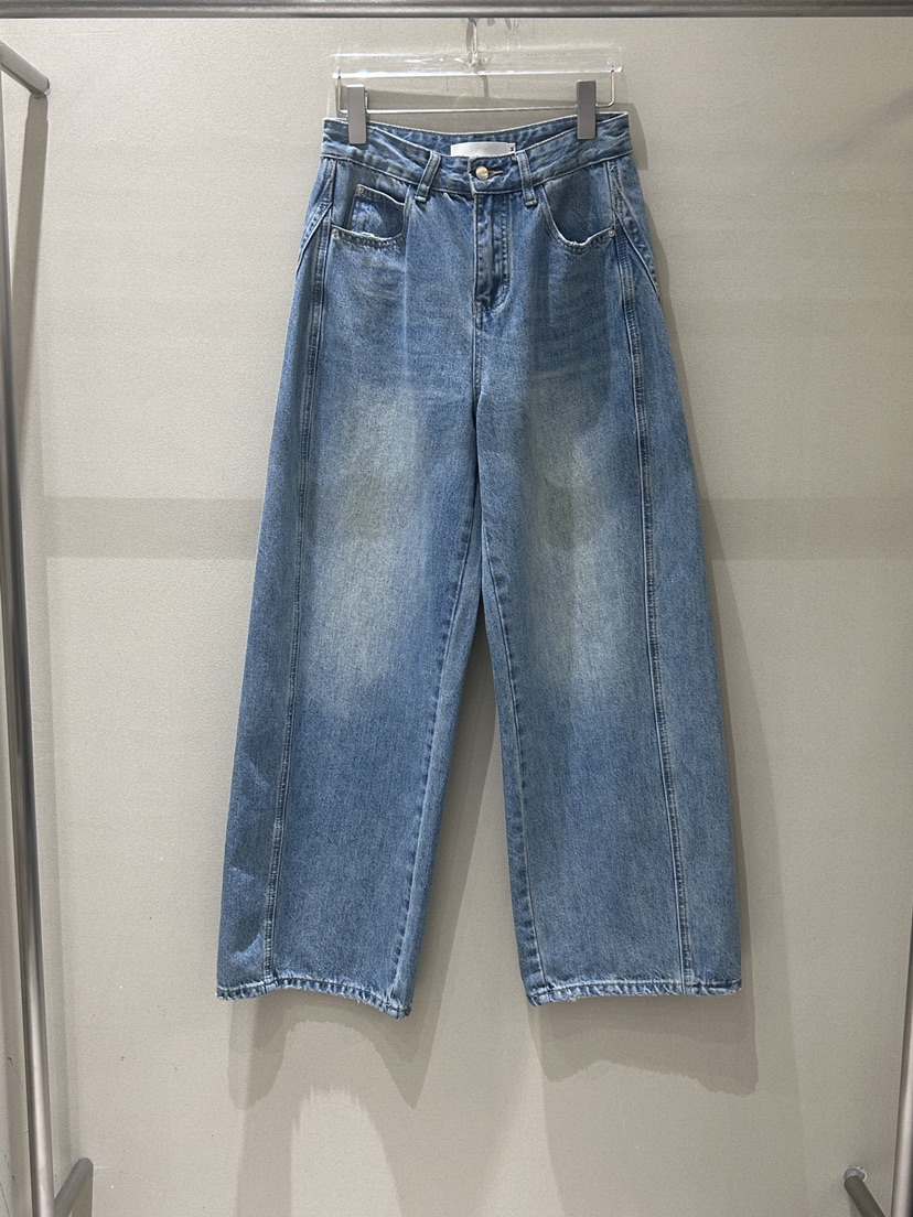 LATTE-P韓國直郵女士新品真品26春夏職業人氣牛仔褲口袋LATTE-P牛仔褲圖色1