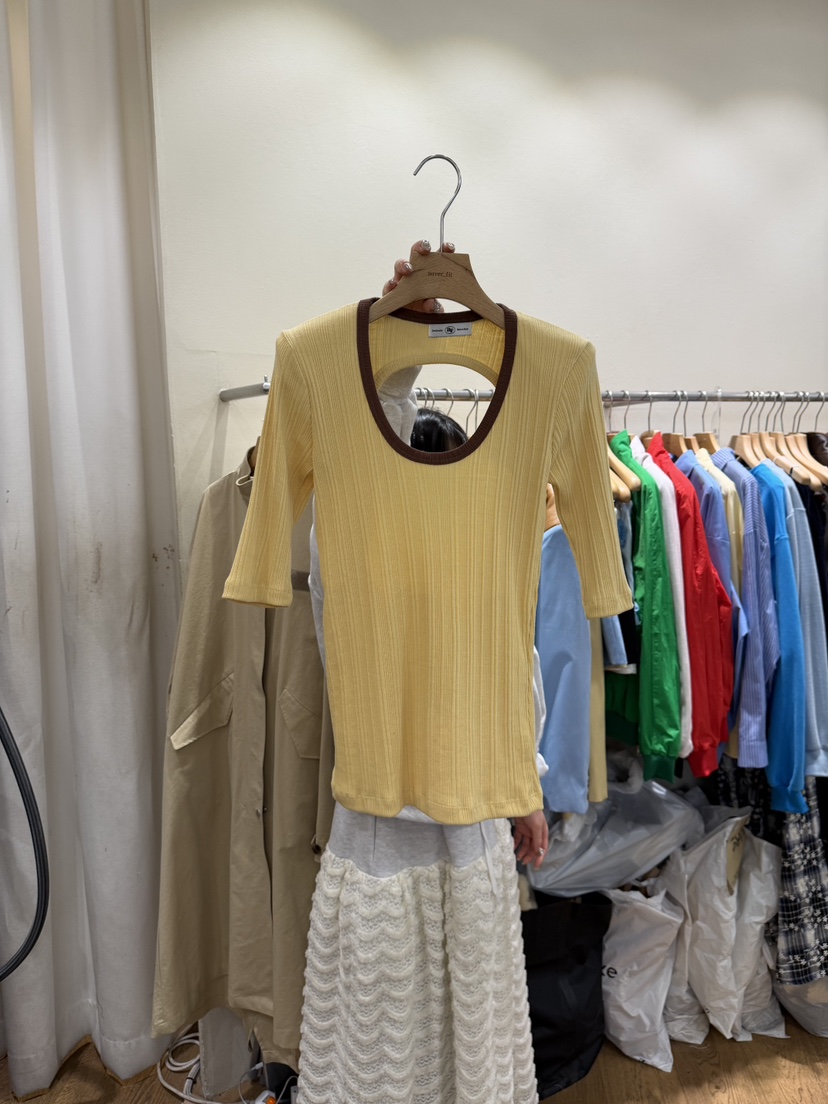 AUVERFIT東大門代購女裝新品人氣休閑真品熱賣職業26春夏T恤AUVERFITT恤圖色2