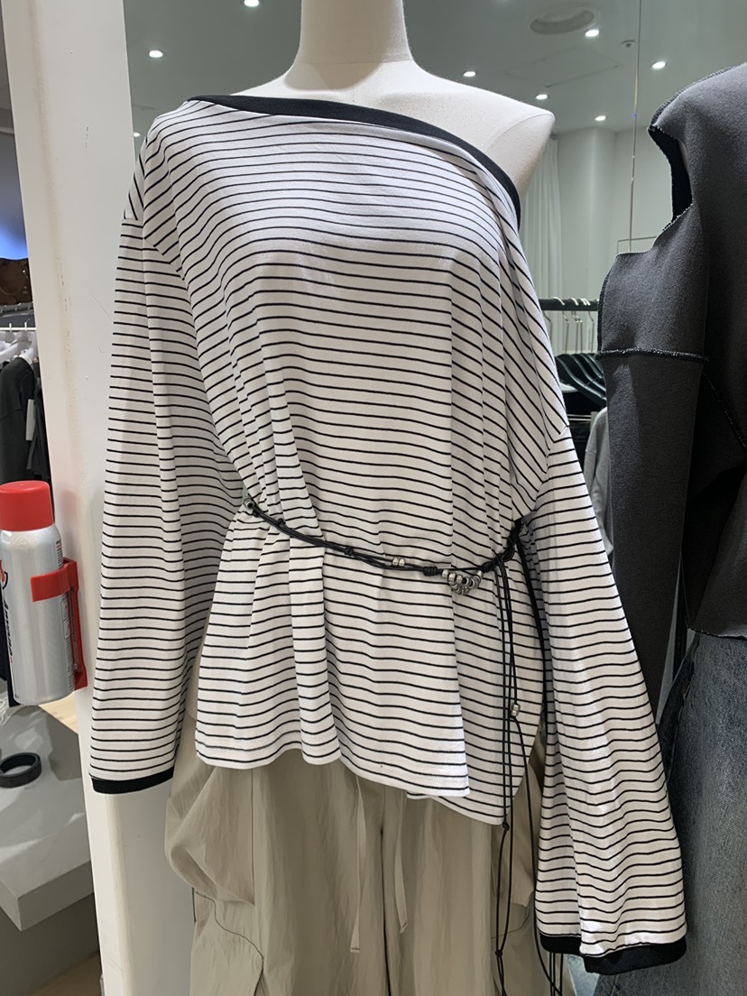 ANOVE韓國直郵女裝新品26春夏真品推薦休閑長袖T恤不含腰帶ANOVE長袖T恤圖色1