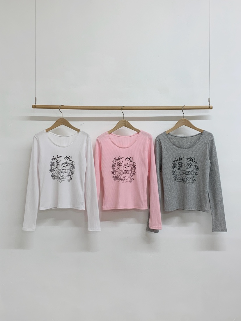 MORE THAN-P東大門直郵女裝新款職業26春夏休閑長袖T恤MORE THAN長袖T恤