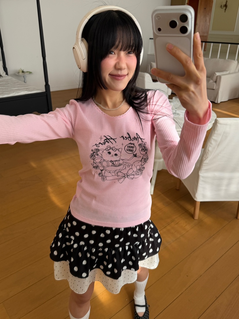 MORE THAN-P東大門直郵女裝新款職業26春夏休閑長袖T恤MORE THAN長袖T恤