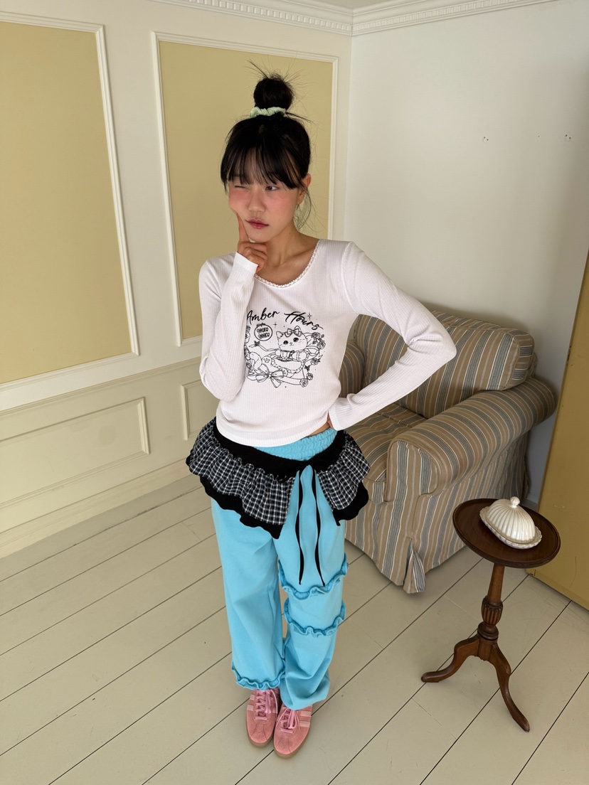 MORE THAN-P東大門直郵女裝新款職業26春夏休閑長袖T恤MORE THAN長袖T恤