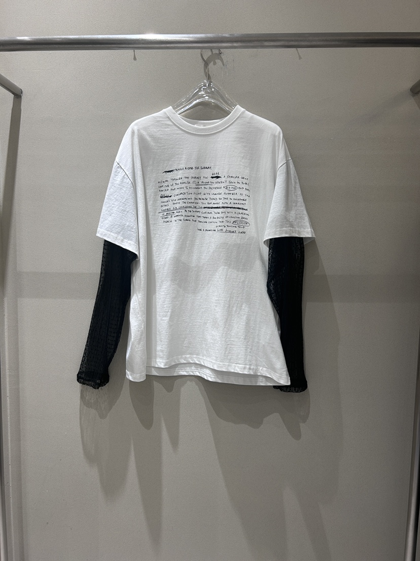 LATTE-P韓國直郵女裝新款職業休閑真品人氣長袖T恤假兩件LATTE-P長袖T恤圖色2