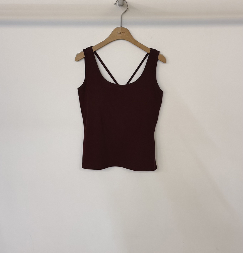 TWENTY FOUR SEVEN24-7東大門代購女士新品真品吊帶背心TEWNTY FOUR SEVEN24-7吊帶/背心圖色4棕色