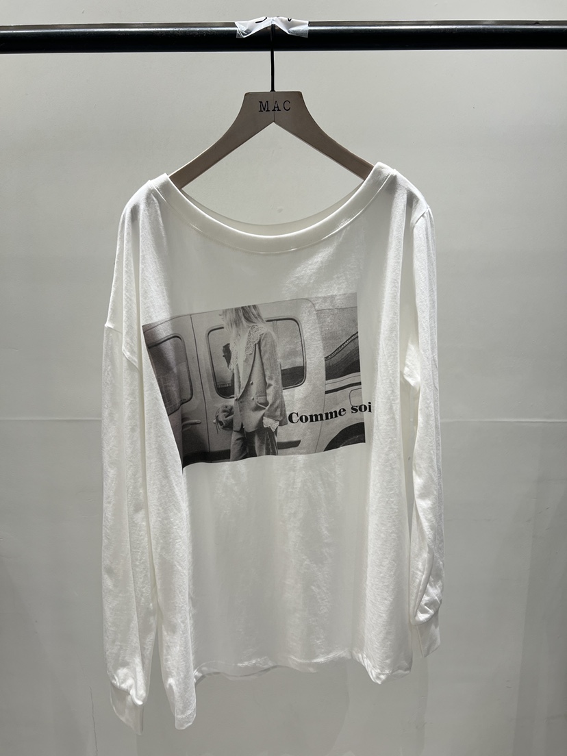 MAC東大門實拍女士新款26春夏休閑真品熱賣人氣時尚長袖T恤THE FORWARD MAC長袖T恤圖色1