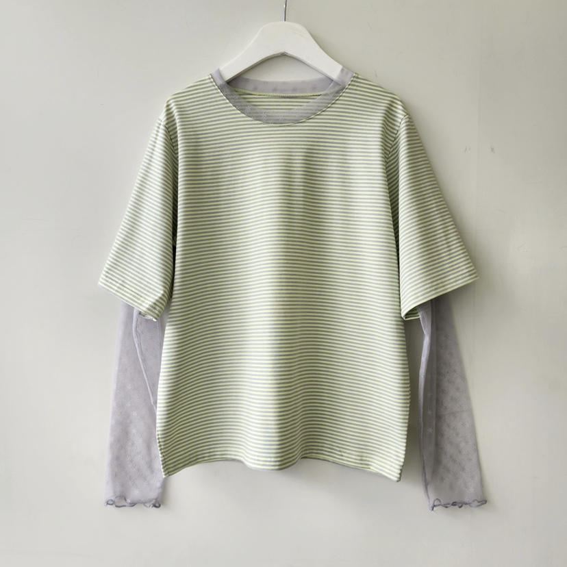 LA BLOOM東大門代購女裝新品時尚人氣26春夏長袖T恤假兩件La Bloom長袖T恤圖色1