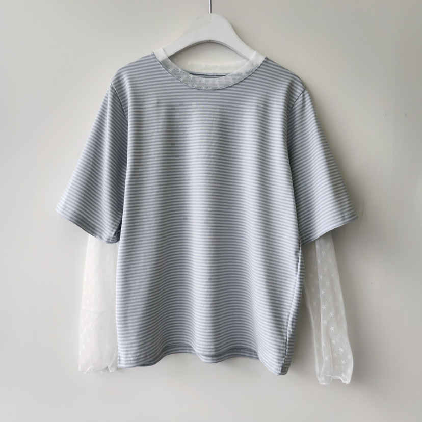 LA BLOOM東大門代購女裝新品時尚人氣26春夏長袖T恤假兩件La Bloom長袖T恤圖色2