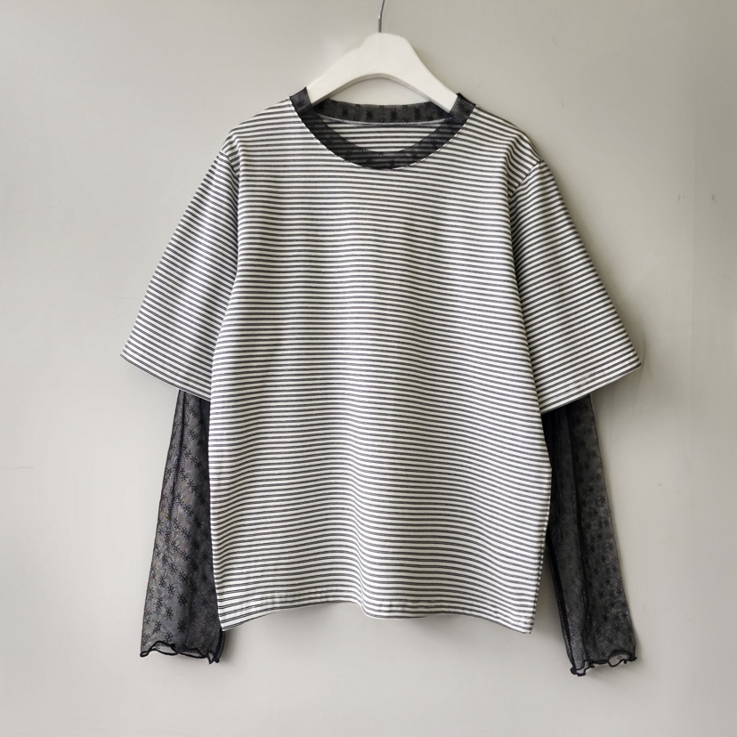 LA BLOOM東大門代購女裝新品時尚人氣26春夏長袖T恤假兩件La Bloom長袖T恤圖色3