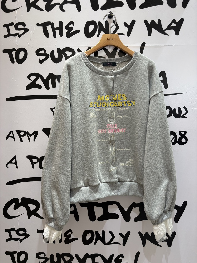 2ND K韓國代購女裝新款26春夏休閑推薦職業真品夾克羊毛衫2ND K夾克圖色1