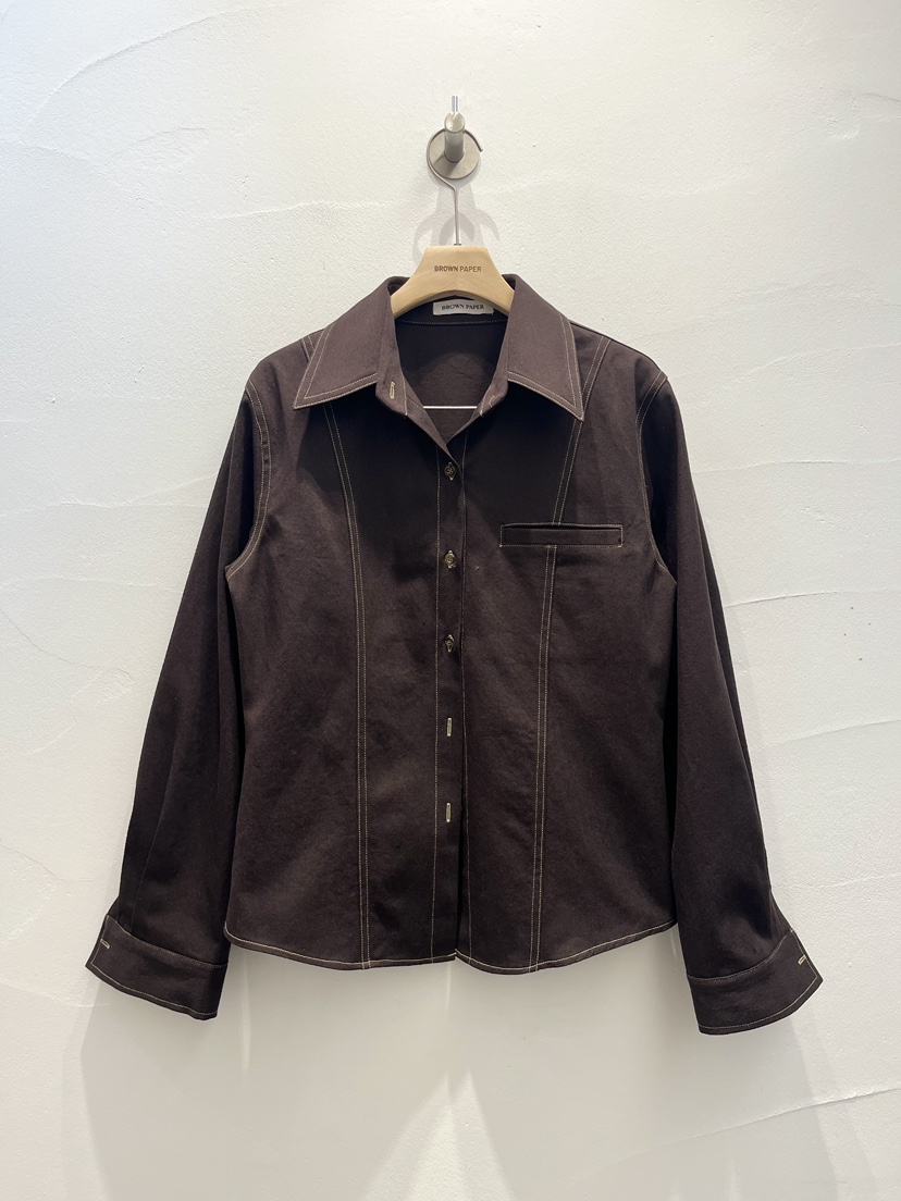 BROWN PAPER-S東大門直郵女士新品時尚真品休閑襯衫蕾絲衫BROWN PAPER-S襯衫/蕾絲衫圖色2