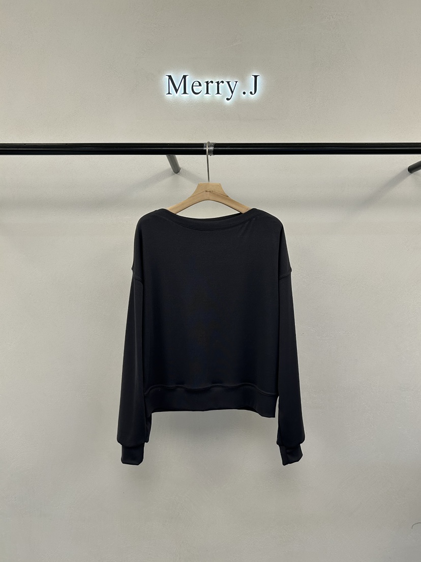 MERRY-J東大門實拍女士新款真品熱賣26春夏職業長袖T恤船領MERRY-J長袖T恤圖色2