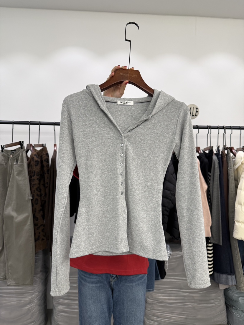 WATERMELON東大門代購女裝新款熱賣人氣職業休閑26春夏長袖T恤WATER MELON長袖T恤圖色2