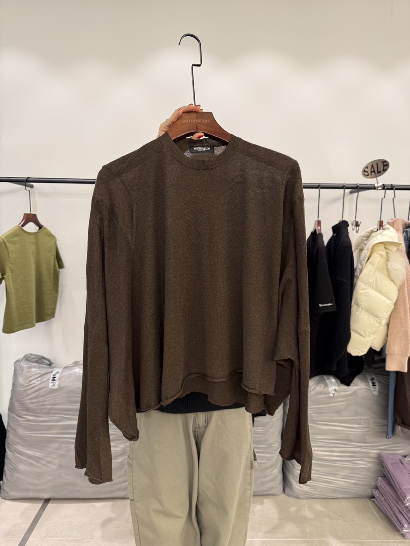 WATERMELON韓國直郵女裝新款職業時尚熱賣真品休閑針織衫WATER MELON針織衫圖色1