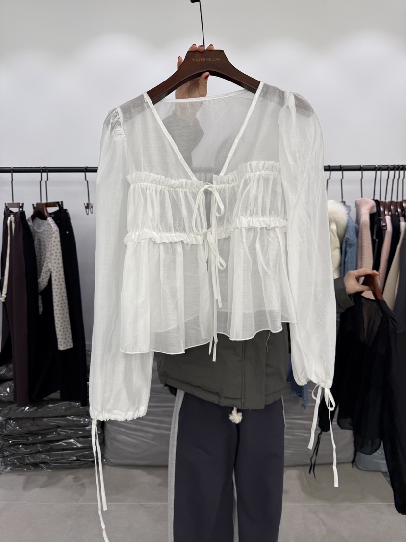 WATERMELON韓國代購女士新款休閑熱賣時尚26春夏襯衫蕾絲衫WATER MELON襯衫/蕾絲衫圖色1