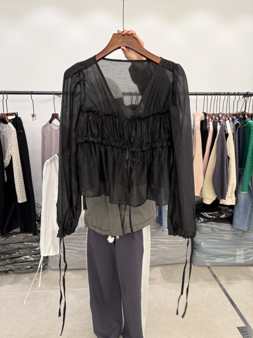 WATERMELON韓國代購女士新款休閑熱賣時尚26春夏襯衫蕾絲衫WATER MELON襯衫/蕾絲衫圖色2