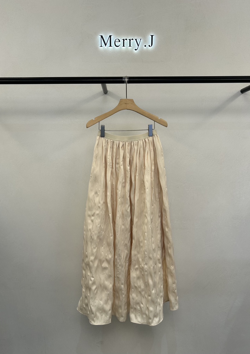 MERRY-J韓國代購女裝新品休閑時尚真品人氣推薦長裙褶裥MERRY-J長裙圖色1
