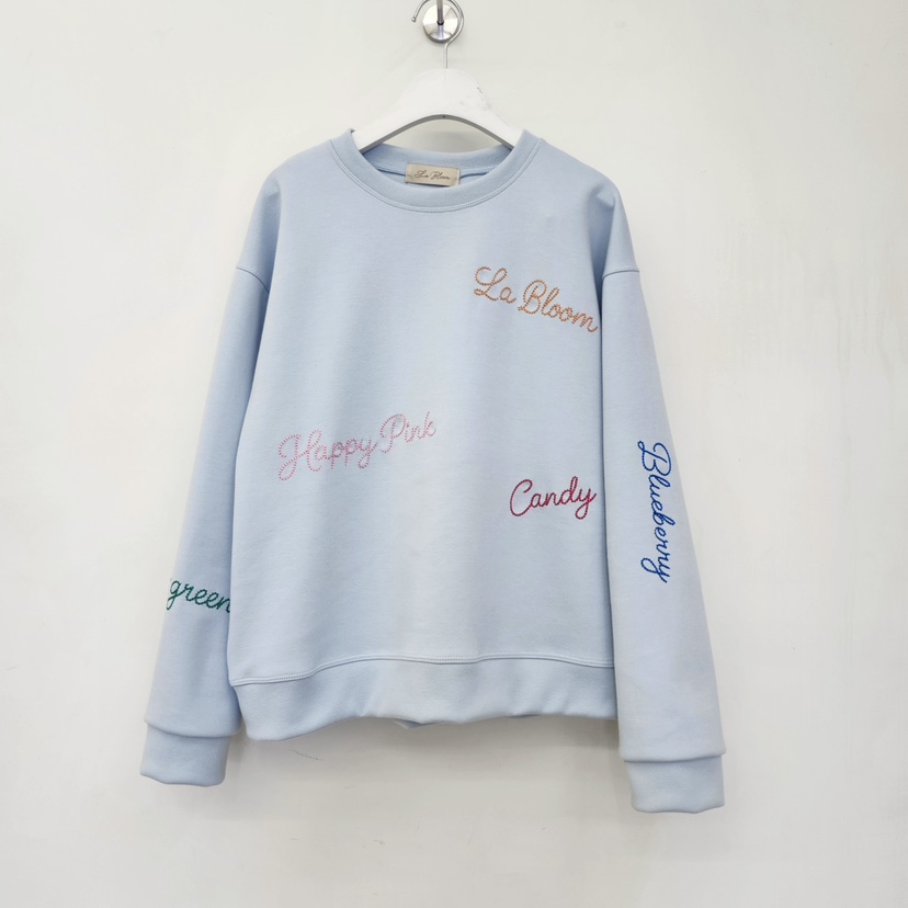 LA BLOOM韓國代購女士新品時尚真品26春夏熱賣人氣衛衣刺繡La Bloom衛衣圖色2