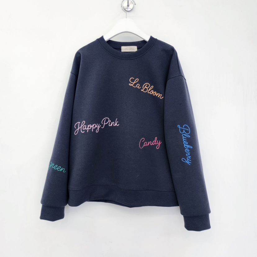 LA BLOOM韓國代購女士新品時尚真品26春夏熱賣人氣衛衣刺繡La Bloom衛衣圖色3