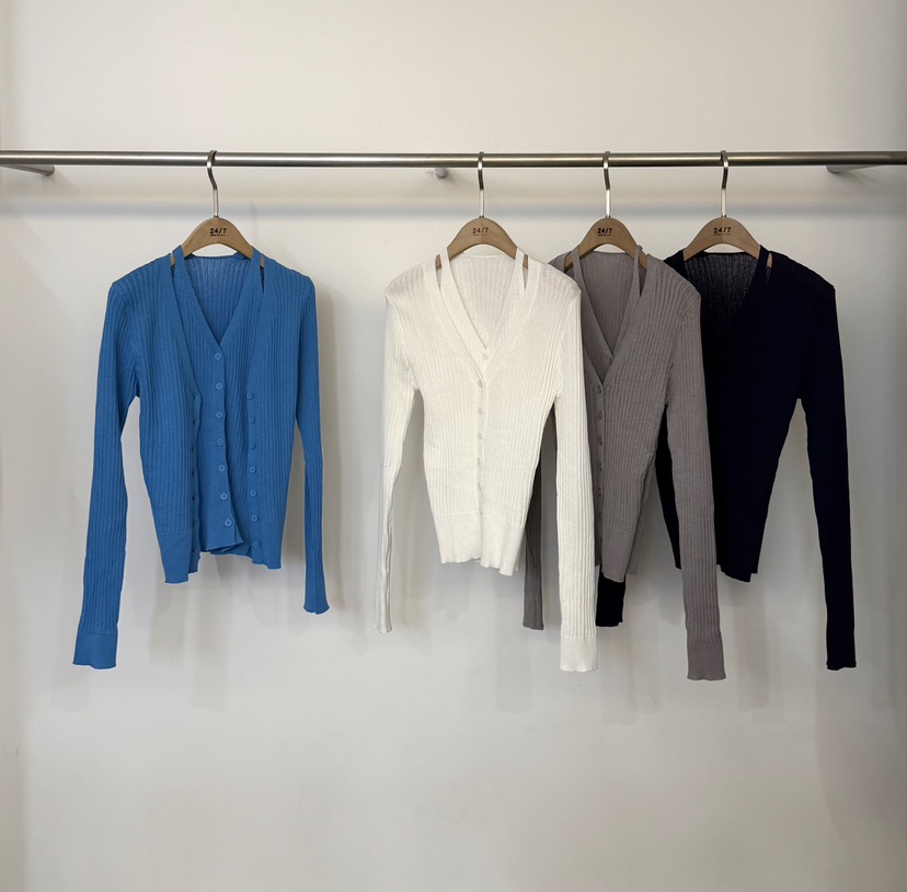 TWENTY FOUR SEVEN24-7韓國直郵女裝新款休閑針織衫假兩件TEWNTY FOUR SEVEN24-7針織衫